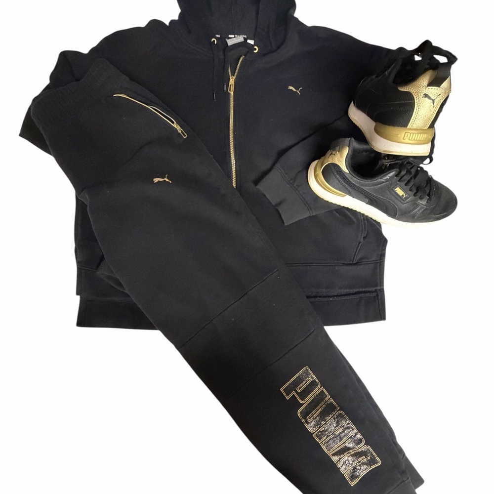 Puma Black and Gold Logo Entire outfit ready to go!